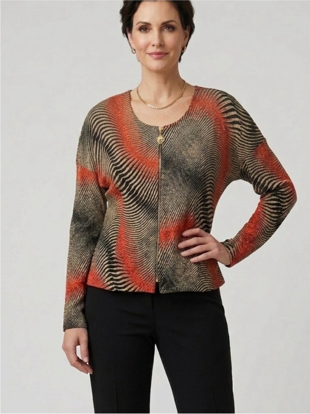 Joseph Ribkoff Optical Ray Summer Light Soft Stretchy
Jacket size 14 style 42794